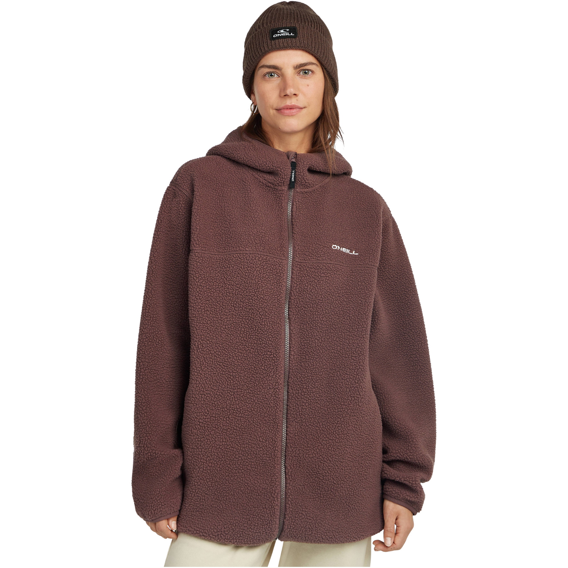 2026 O'Neill Womens Must-Have Long Full Zip High Pile Fleece 1350095 - Purple Gray